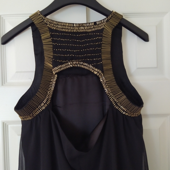 NWOT BEDO Black Sleeveless Sequins Dress - Picture 3 of 8